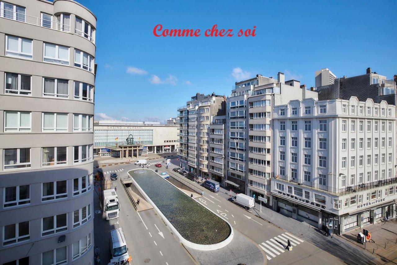 Lichtrijk En Comfortabel Hoekappartement Met Gratis Parking En Zeer Centraal Gelegen - Comme Chez Soi Oostende Eksteriør bilde
